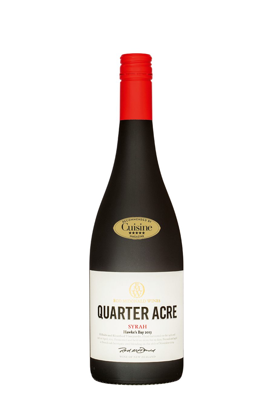 Rod McDonald Wines Quarter Acre Hawke’s Bay Syrah 2013 Rod McDonald Wines Quarter Acre Hawke’s Bay Syrah 2013