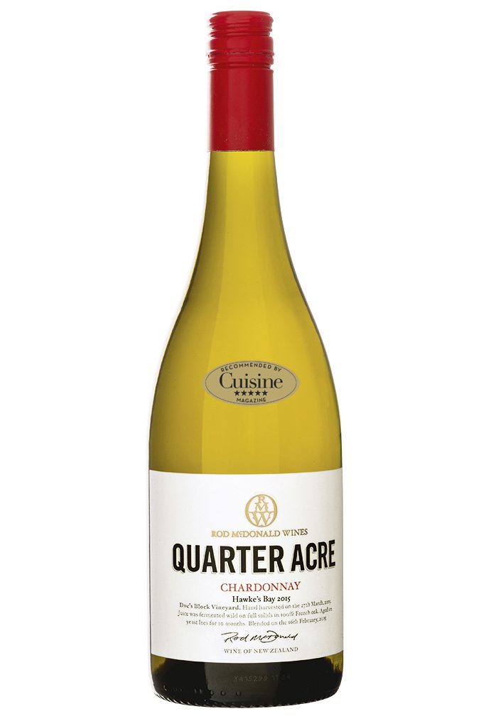 Rod McDonald Quarter Acre Chardonnay 2015 (Hawke’s Bay) Rod McDonald Quarter Acre Chardonnay 2015 (Hawke’s Bay)
