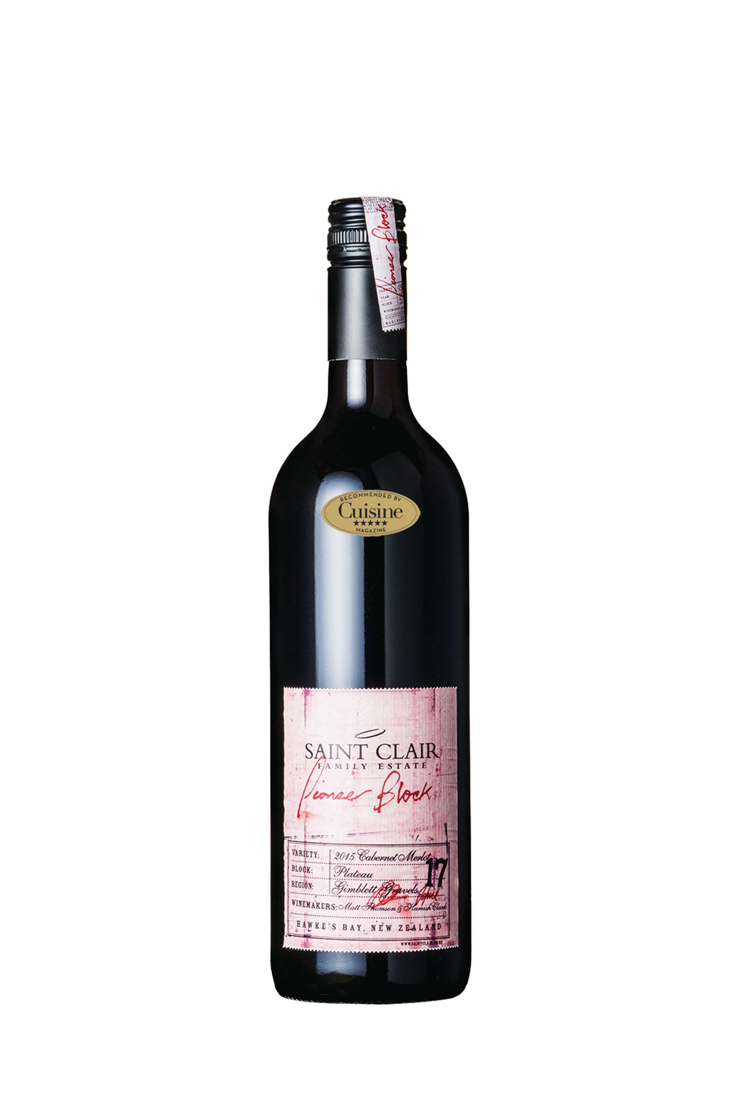 Saint Clair Pioneer Block 17 Plateau Gimblett Gravels Hawke’s Bay Cabernet Merlot Saint Clair Pioneer Block 17 Plateau Gimblett Gravels Hawke’s Bay Cabernet Merlot