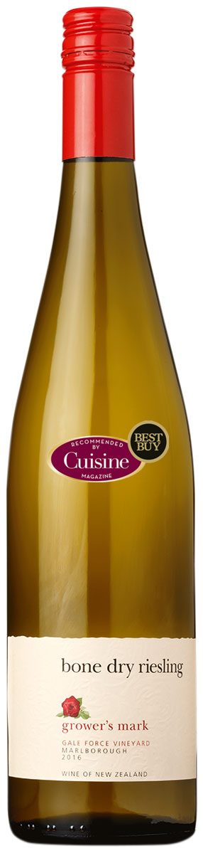 Grower’s Mark Gale Force Vineyard Marlborough Bone Dry Riesling 2016 Grower’s Mark Gale Force Vineyard Marlborough Bone Dry Riesling 2016